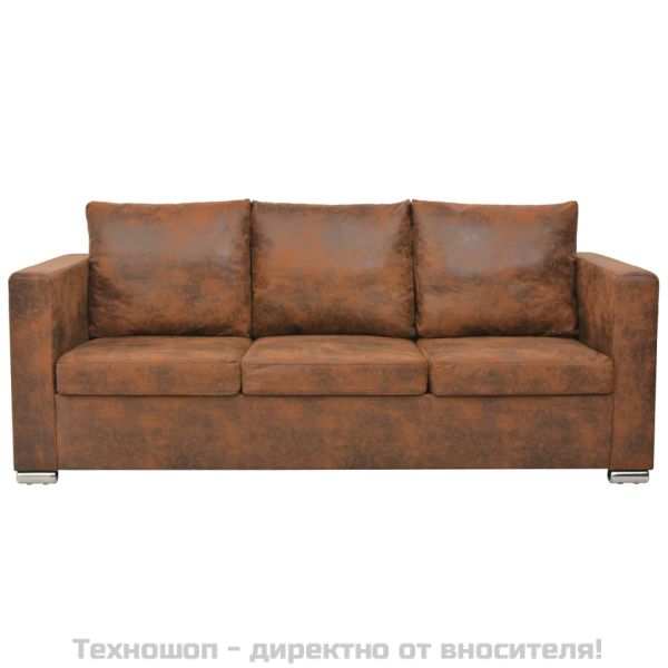 Триместен диван, 191x73x82 см, изкуствен велур