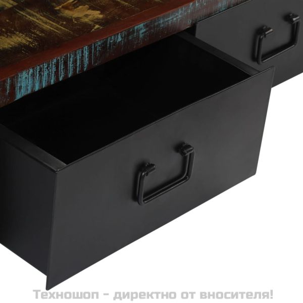 ТВ шкаф, регенерирано дърво масив, 120x30x40 cм