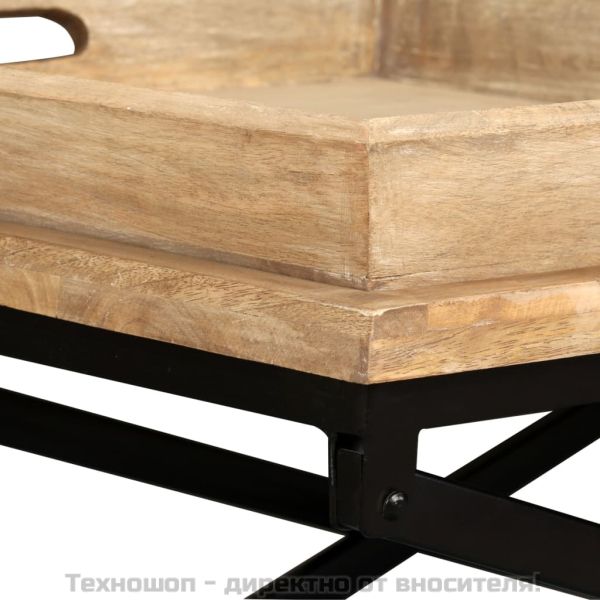 Маса за кафе от мангово дърво масив, 110x55x42 cм