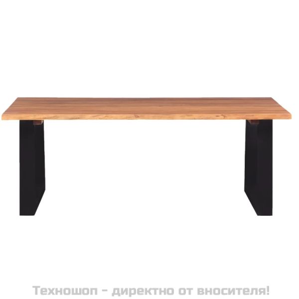 Маса за кафе, акациево дърво масив, 110x60x40 см