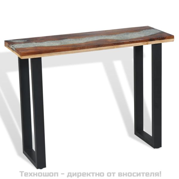 Конзолна маса, тиково дърво, 100x35x75 cм