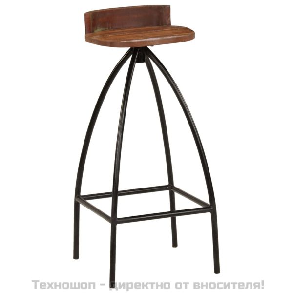 Бар табуретки, 2 бр, регенерирана дървесина масив