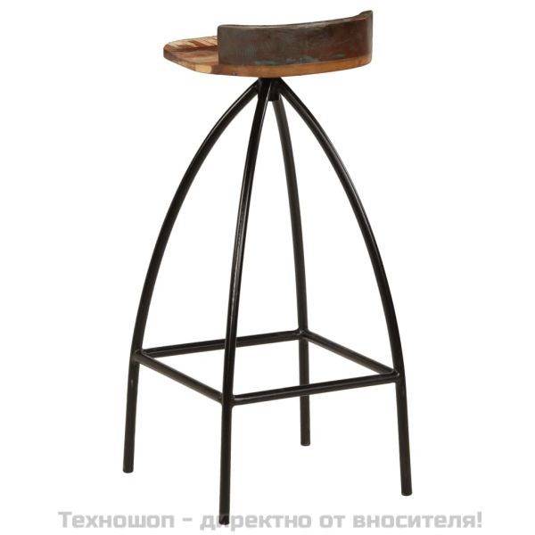 Бар табуретки, 2 бр, регенерирана дървесина масив