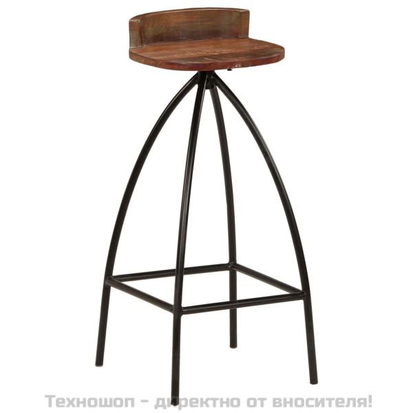 Бар табуретки, 2 бр, регенерирана дървесина масив