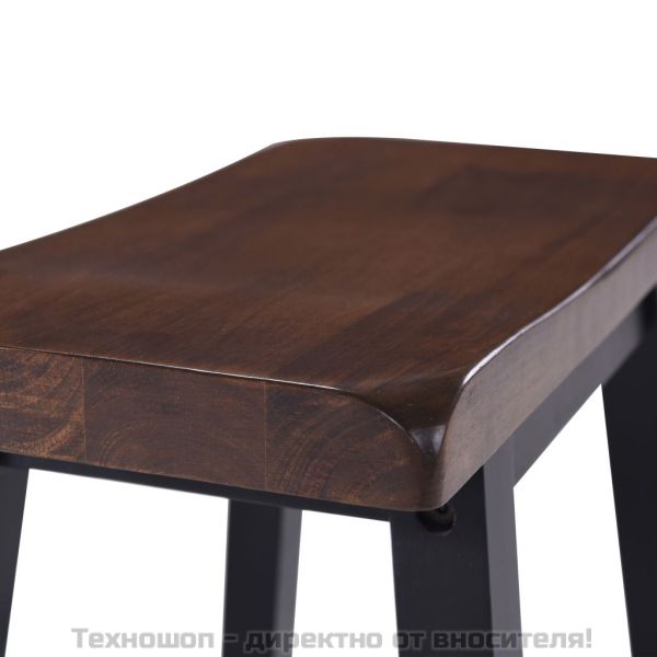 Бар комплект, 3 части, МДФ, черен