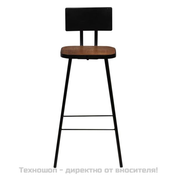 Бар табуретки, 2 бр, регенерирана дървесина масив