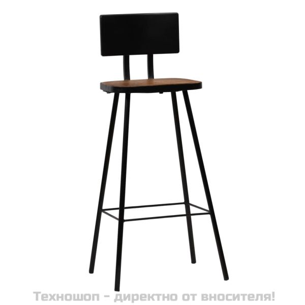 Бар табуретки, 2 бр, регенерирана дървесина масив