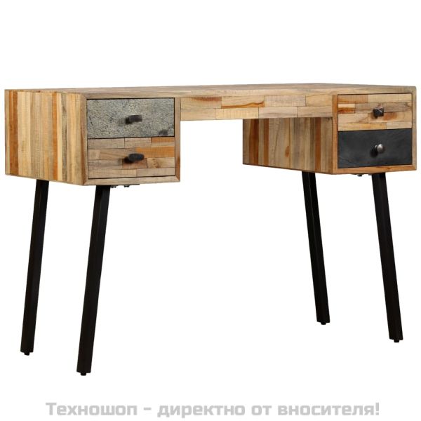 Бюро, регенерирано тиково дърво масив, 110х50х76 см