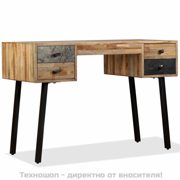 Бюро, регенерирано тиково дърво масив, 110х50х76 см