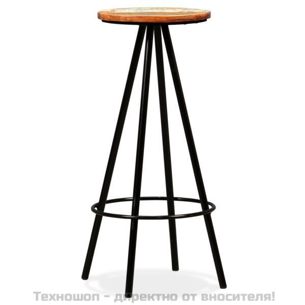 Бар табуретки, 2 бр, регенерирана дървесина масив