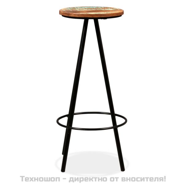 Бар табуретки, 2 бр, регенерирана дървесина масив