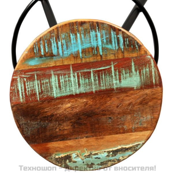 Бар табуретки, 2 бр, регенерирана дървесина масив