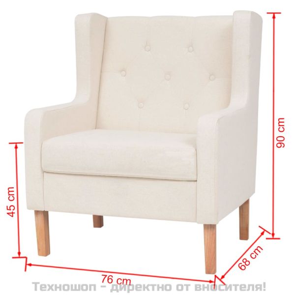 Фотьойл, кремавобял, текстил