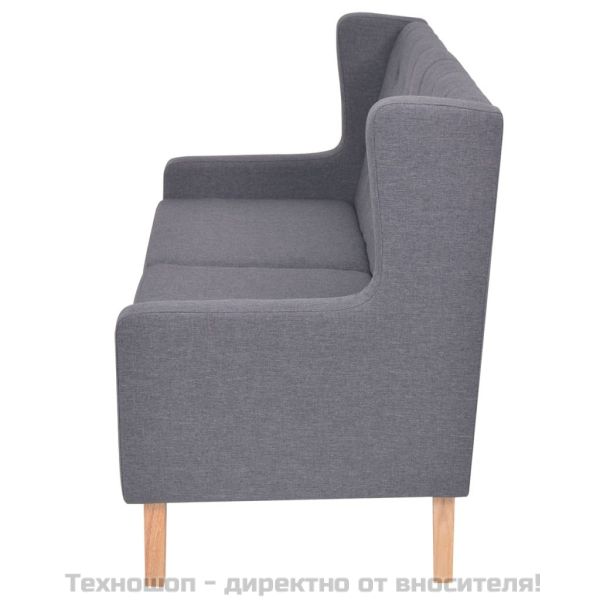2-местен диван от плат, сив