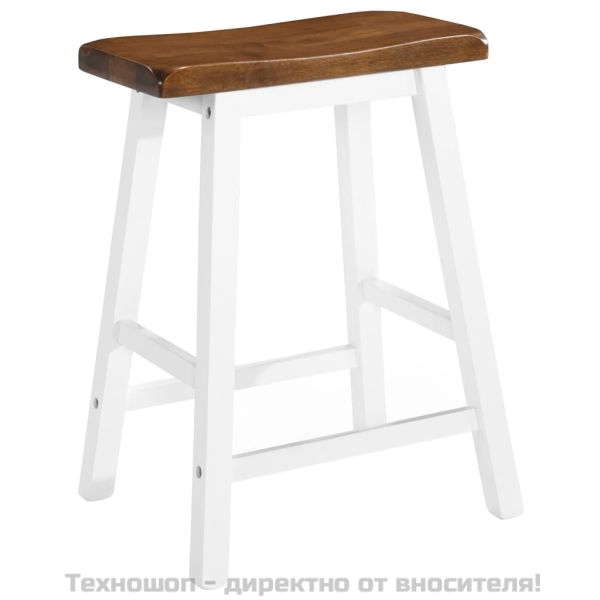 Бар табуретки, 2 бр, масивно дърво