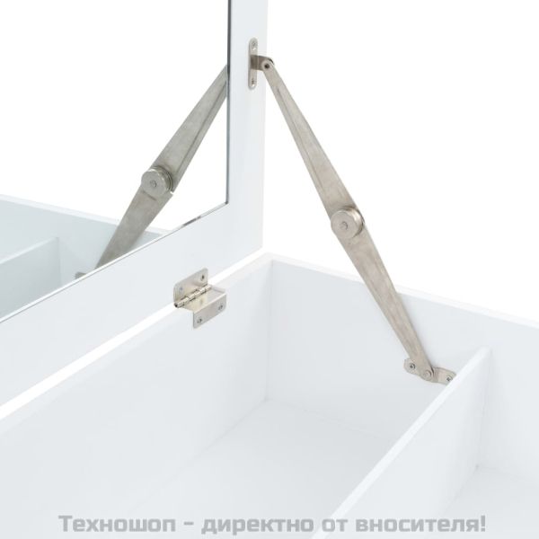 Тоалетка с огледало, МДФ, 60x40x75 см