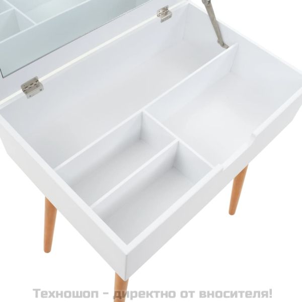 Тоалетка с огледало, МДФ, 60x40x75 см