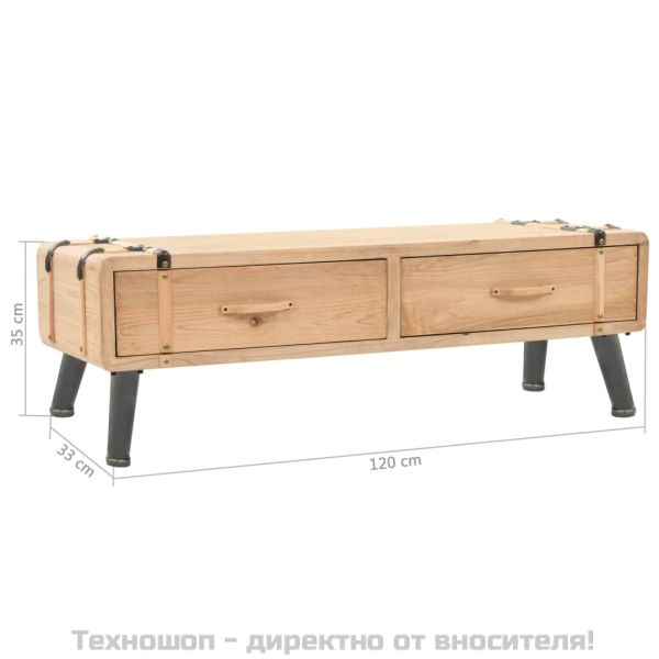 ТВ шкаф, чам масив, 120x33x35 см