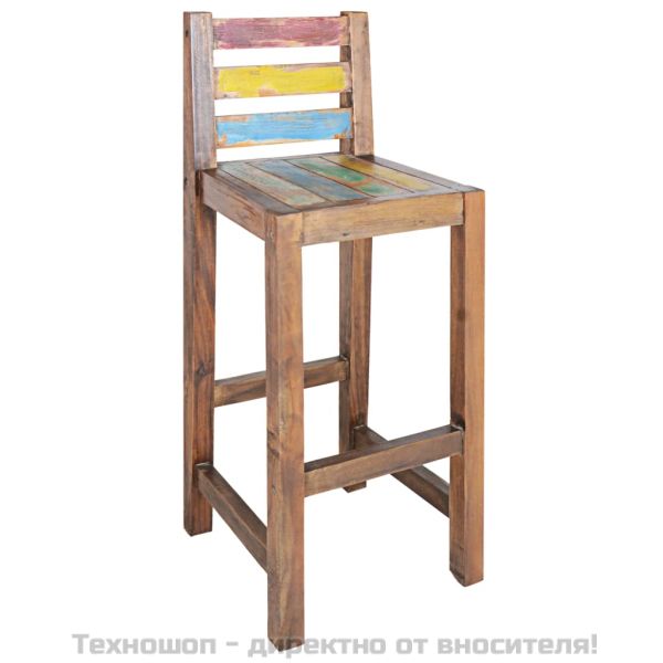Бар столове, 2 бр, регенерирана дървесина масив