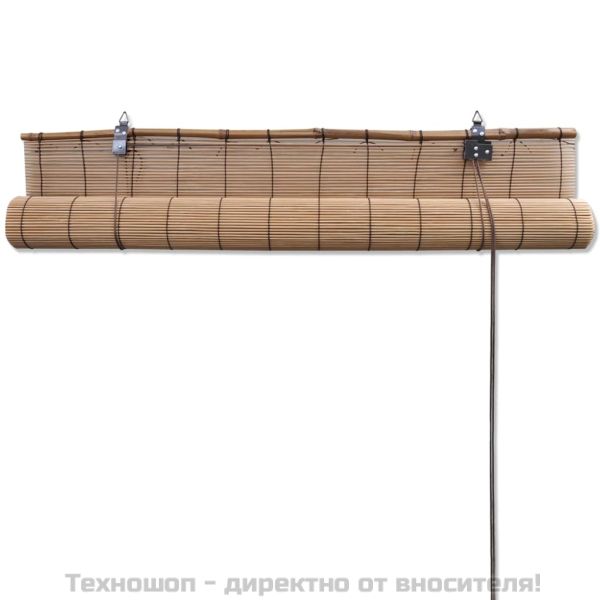 Бамбукова ролетна щора, 100x220 см, кафява