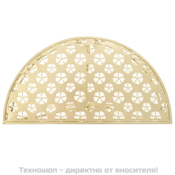 Странична маса винтидж стил полукръг метал 72x36x74 см злато