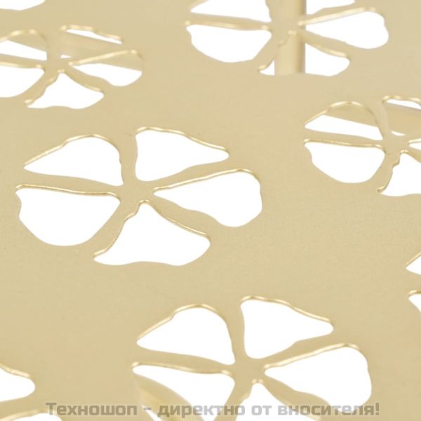 Странична маса винтидж стил полукръг метал 72x36x74 см злато