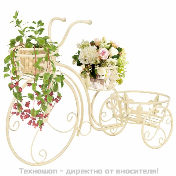 Цветарник във формата на колело, винтидж стил, метал