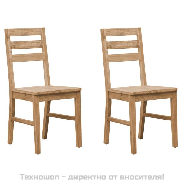 Трапезни столове, 2 бр, акациево дърво масив