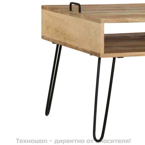 ТВ поставка, мангова дървесина масив, 110х35х45 см