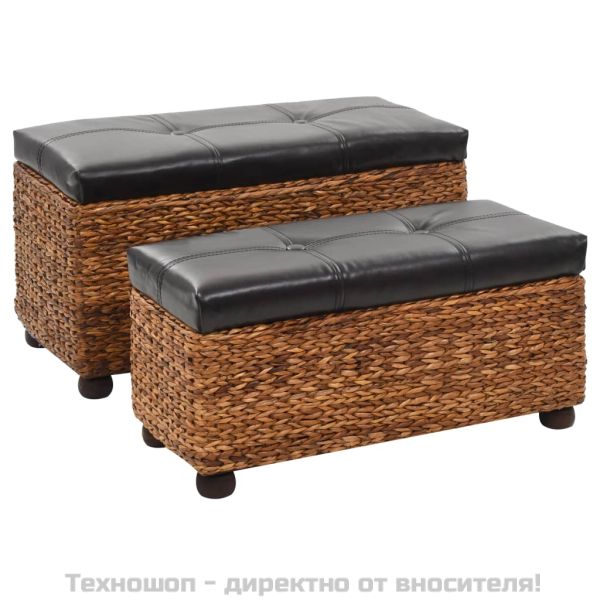 Комплект от 2 пейки, морска трева, кафяви