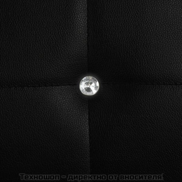 Трапезни столове, 2 бр, черни, изкуствена кожа