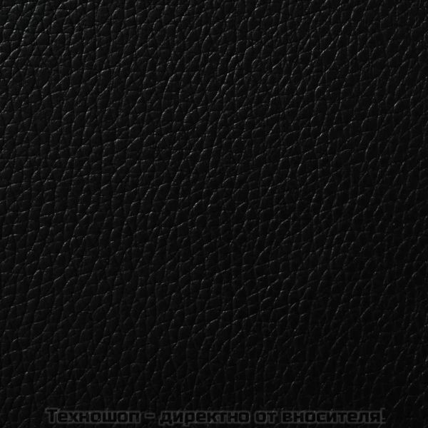 Tрапезни столове, 4 бр, черни, изкуствена кожа