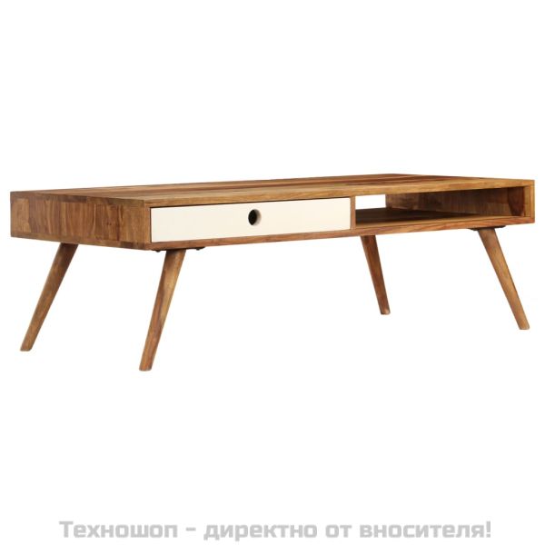 Маса за кафе, 110x50x35 см, акациево дърво масив