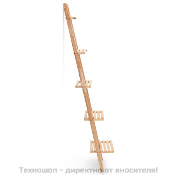 Стенен рафт тип стълба, кедрово дърво, 41,5x30x176 см