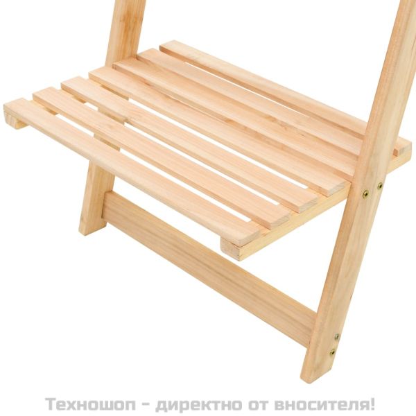 Стенен рафт тип стълба, кедрово дърво, 41,5x30x176 см