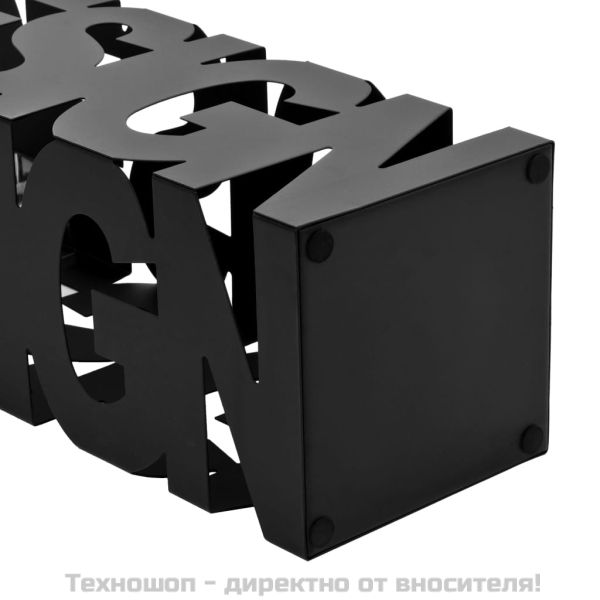 Поставка за чадъри "Дизайн", стомана, черна