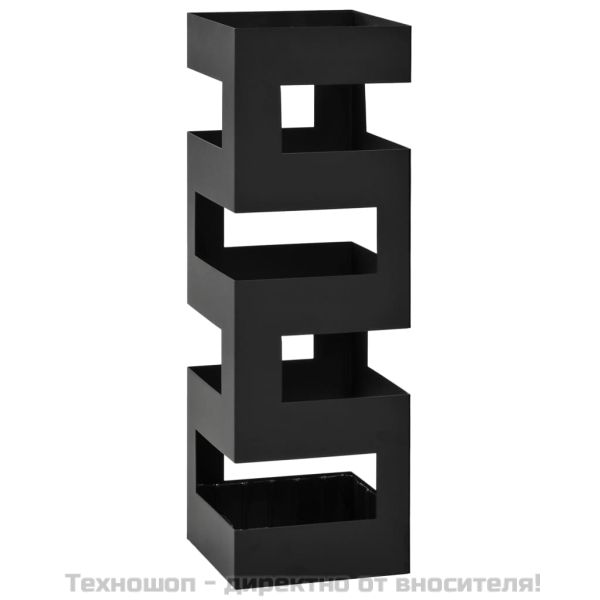 Поставка за чадъри, стомана, черна