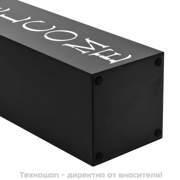 Поставка за чадъри "Добре дошли", стомана, черна