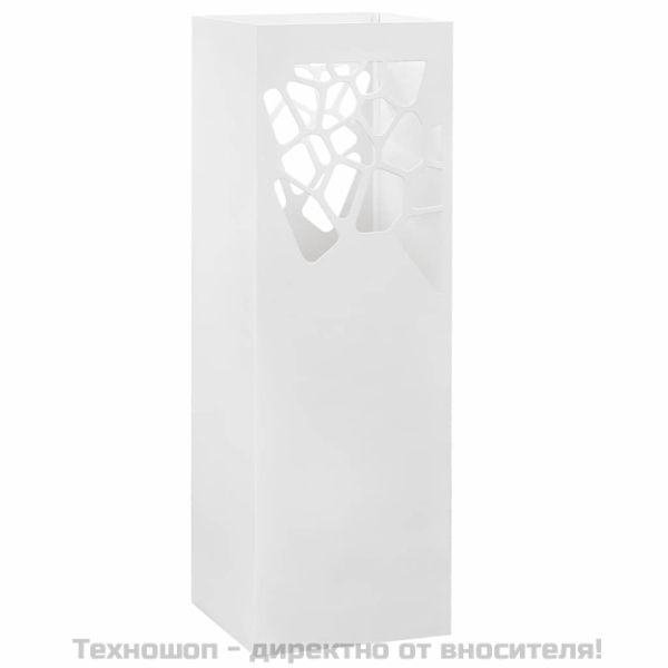 Поставка за чадъри "Камъни", стомана, бяла