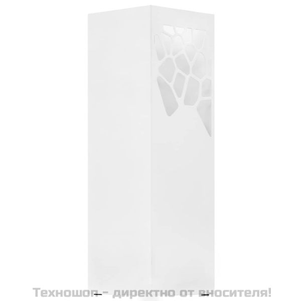 Поставка за чадъри "Камъни", стомана, бяла