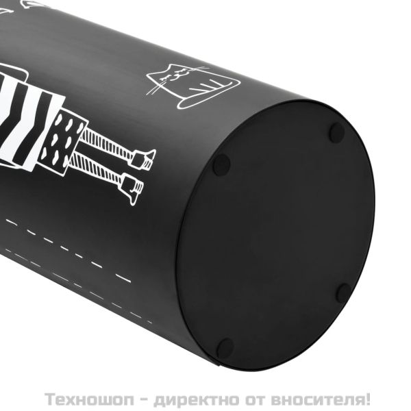 Поставка за чадъри "Жени", стомана, черна