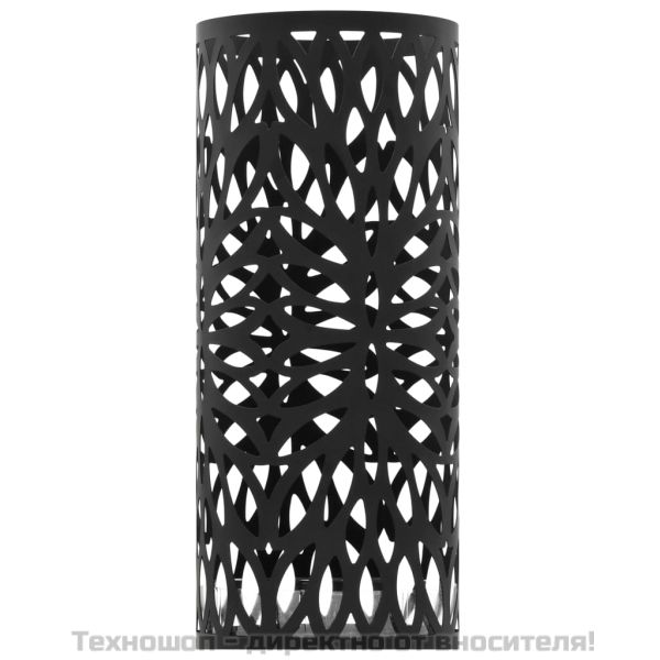 Поставка за чадъри "Листа", стомана, черна