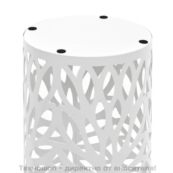 Поставка за чадъри "Листа", стомана, бяла