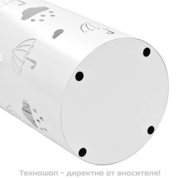 Поставка за чадъри "Чадъри", стомана, бяла