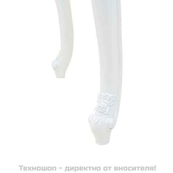 Трапезна маса, 179x89x81 см, висок гланц, бяла