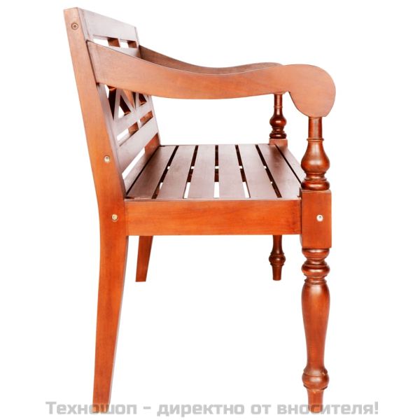 Пейка Батавия, 98 см, махагон масив, тъмнокафява
