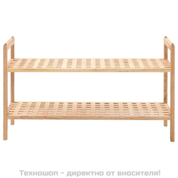 Етажерка за обувки, орехово дърво масив, 69x26x40 cм
