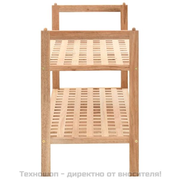 Етажерка за обувки, орехово дърво масив, 69x26x40 cм