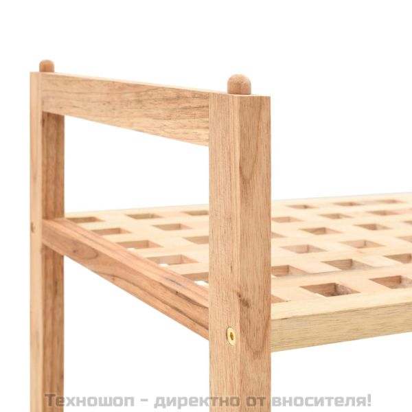 Етажерка за обувки, орехово дърво масив, 69x26x40 cм