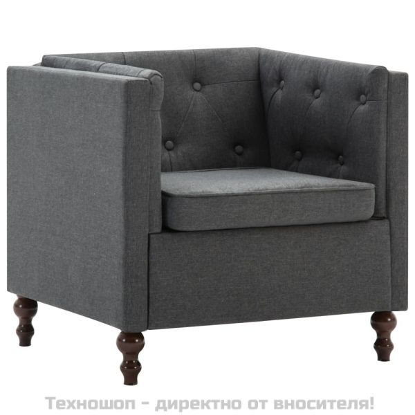 Фотьойл, тъмносив, текстил